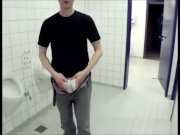 Hung Thick Cock Wanking in  Public Toilet 1/16