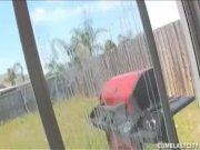 Huge cumshot for the bikini girl 16/16