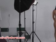 Long-haired brunette in hot backstage clip 7/16