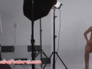Long-haired brunette in hot backstage clip 8/16