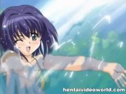 Anime girls screaming stretched by huge stuff