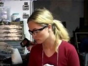 Blondes fights at work- one gets fuck penalty 2/16
