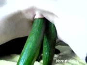 Extreme amateur fucks a whiskey bottle and cu 14/16