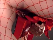 Masturbating in pantyhose with a stiletto 13/16