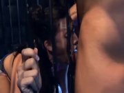 Kinky anal sex in shiny black boots 1/16