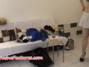 Nasty teen with cute small tits in backstage 8/16