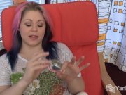 Pink haired BBW Sarah fucking her pussy 2/16