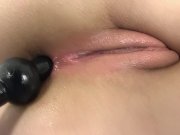 Puffy peach teen hottie plays with toys 1/16
