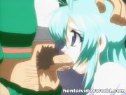 Pretty hentai schoolgirl stretches before man