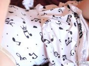 Sexy Brunette Aeryn Vibrating Her Hairy Pussy 5/16