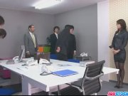Hojo toying her pussy during an office meeting 2/16