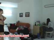 Chick with enormous boobs in backstage 6/16