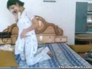 Girl masturbates while talking on the phone 1/16