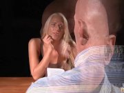 Hot blonde slut fucks an oldman with pleasure 2/16