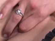 Brunette teen Minnie Manga in tan stockings 14/16