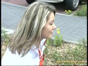 Pick up german Blonde for her first anal 4/16