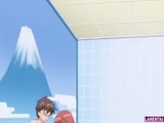 Busty hentai babe tittyfucks and rides cock 7/16