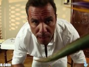 TrickySpa she ends up Deep Throating masseur  1/16