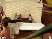 TrickySpa she ends up Deep Throating masseur  13/16