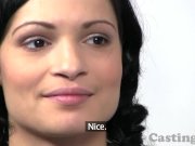 Castingxxx Hot brunetee gets jizzed over 2/16