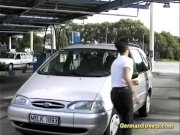 Blonde sucks cock in car trip 3/16