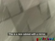 Girlfriends - Sexy brunettes pull off panties 2/16