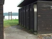 Granny takes it from behind in the changing r 2/16