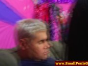 Femdom babes ride and suck tiny cock 1/16