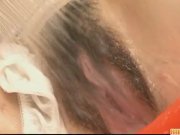 Pretty Asian chick teasing in the shower 10/16