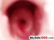 Big natural tits show of hot nurse Stella Fox 12/16