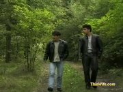 Willing wife in forest threesome 1/16