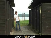 Big titted old blonde rides his horny cock 6/16