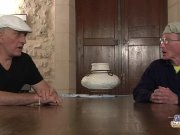 Horny grandpas foursome with two young sluts  2/16