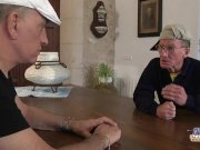 Horny grandpas foursome with two young sluts  3/16