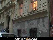 Lonely granny sucks and rides his horny cock 6/16