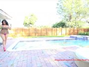 BIG Titted Angelina Castro Blows pool boy!!! 2/16