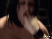 Hardcore fuck tied down on the dungeon table 8/16