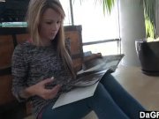 Cute Skinny Teen Filmed Masturbating 1/16