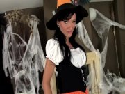 Babe in a costume and lingerie for Halloween 1/16