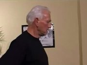 Two grandpas threesome with young blonde babe 9/16