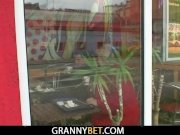 Grandma with huge melons enjoys riding cock 5/16