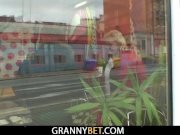 Grandma with huge melons enjoys riding cock 6/16