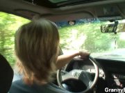 Old bitch gets nailed in the car by a strange 2/16
