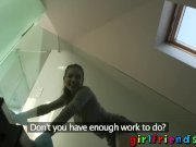 Girlfriends ditch cleaning eat shaved pussy 2/16