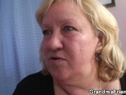 Granny gives double blowjob and gets fucked 10/16