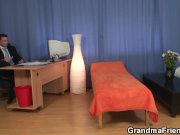 Granny gives double blowjob and gets fucked 2/16