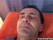 Granny gives double blowjob and gets fucked 8/16