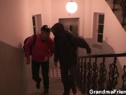 Hot 3some with granny and boys teen thiefs 1/16