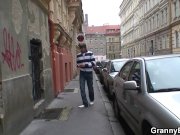 Lonely 60 years old granny swallows big cock 1/16