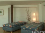 Cleaning woman takes two cocks 1/16